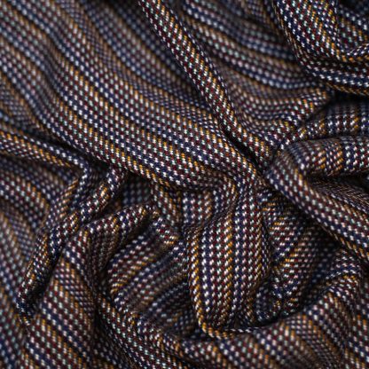 Dark brown contrasting hem blended throw blanket - Image 6