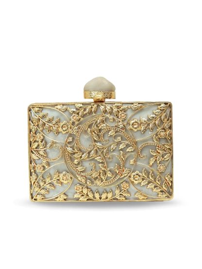Hand-carved metal clutch - Image 4