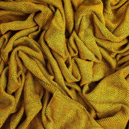 Turmeric color-block wool-blend throw blanket - Image 6