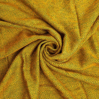Turmeric color-block wool-blend throw blanket - Image 5
