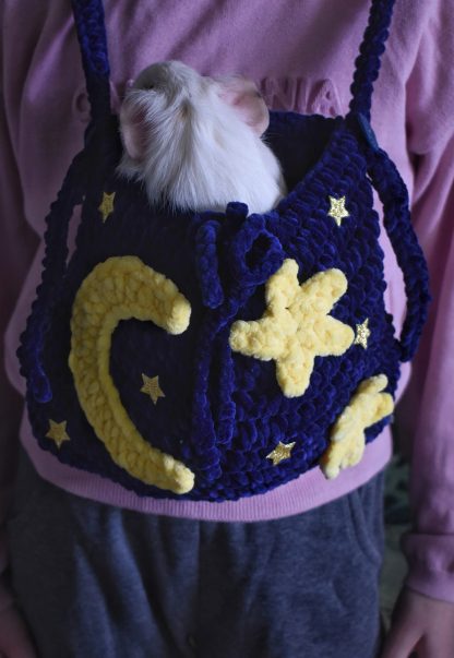 Starry Sky Fairy Tale Knitted Pet Bag - Image 9