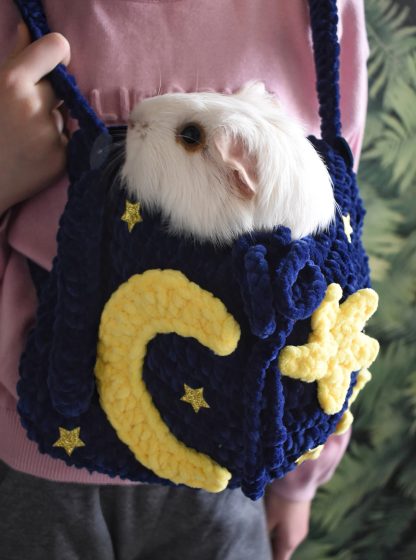 Starry Sky Fairy Tale Knitted Pet Bag - Image 6