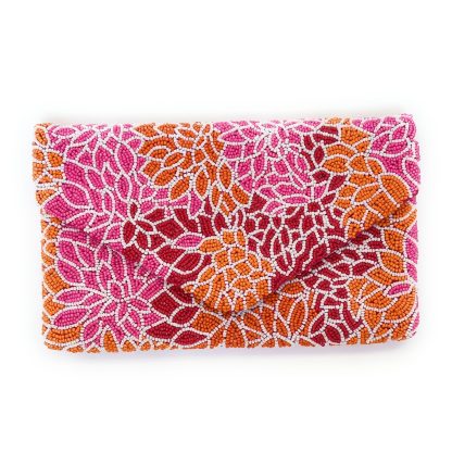 Vintage Flower Banquet Hand-Beaded Clutch - Image 2