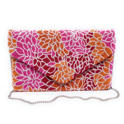 Vintage Flower Banquet Hand-Beaded Clutch - Image 8