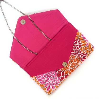 Vintage Flower Banquet Hand-Beaded Clutch - Image 4