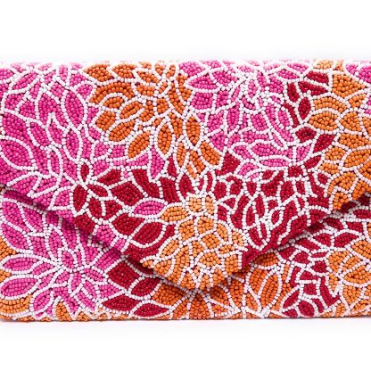 Vintage Flower Banquet Hand-Beaded Clutch - Image 3