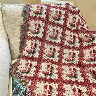 Vintage Western Boot Jacquard Blanket