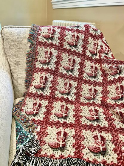 Vintage Western Boot Jacquard Blanket
