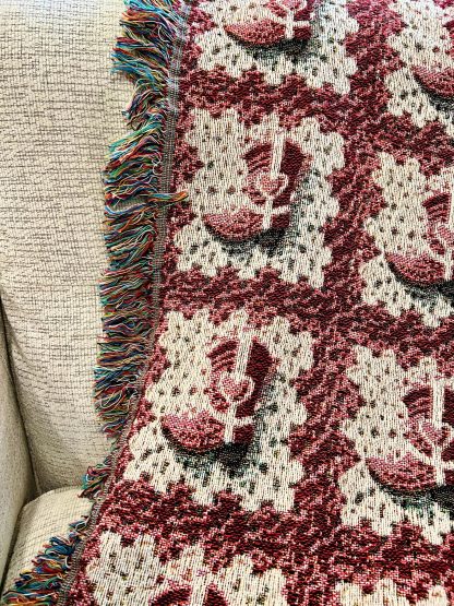Vintage Western Boot Jacquard Blanket - Image 3