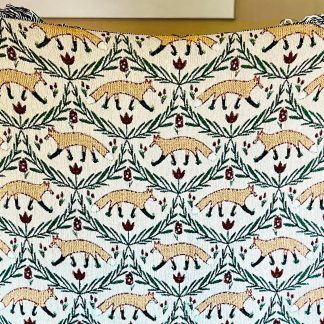Vintage natural style fox jacquard blanket