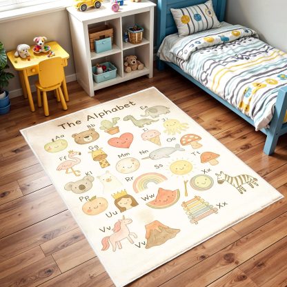 Watercolor Alphabet Encyclopedia Children's Carpet - Image 4