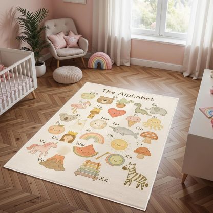 Watercolor Alphabet Encyclopedia Children's Carpet - Image 3
