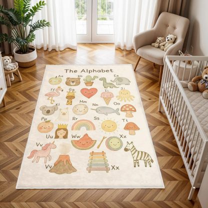 Watercolor Alphabet Encyclopedia Children's Carpet - Image 2