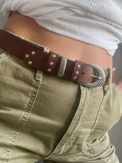 Western retro brown belt - Image 7