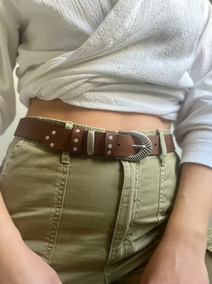 Western retro brown belt - Image 6