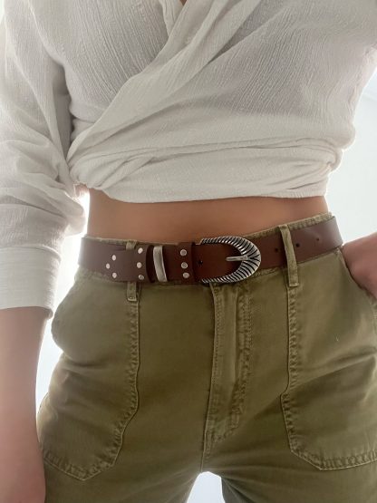 Western retro brown belt - Image 5