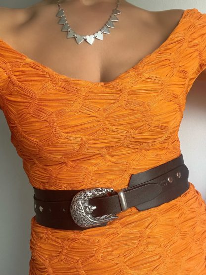 Western vintage eagle-shaped wide belt - Image 5