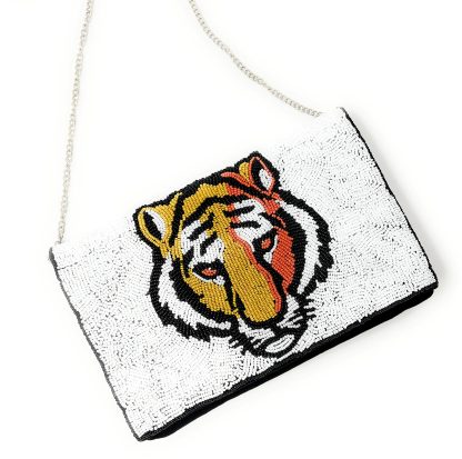 Wild Tiger Hand-Beaded Crossbody Bag - Image 2