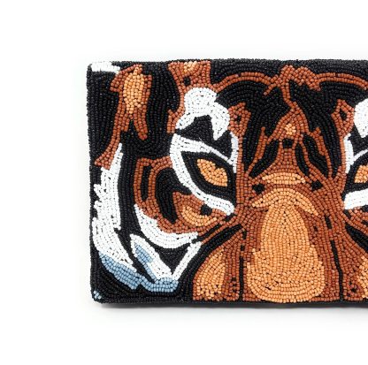 Wild Totem Hand-Beaded Tiger Head Evening Bag - Image 7