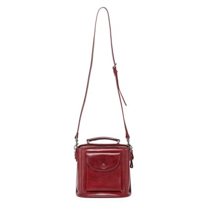 Top-grain cowhide niche retro commuter bag - Image 6