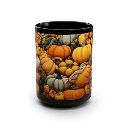 Pumpkin Feast Black Glaze Mug - Image 4