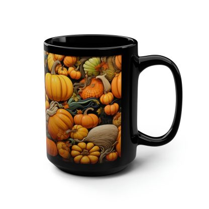 Pumpkin Feast Black Glaze Mug - Image 3