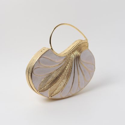 Handmade metal branches and leaves handbag