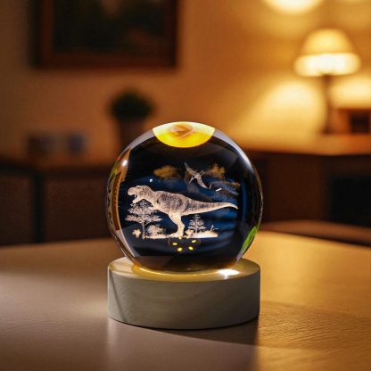 Inner-carved crystal dinosaur night light ornament - Image 5