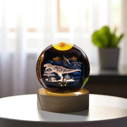 Inner-carved crystal dinosaur night light ornament - Image 4