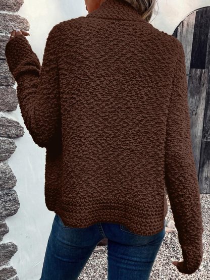 Brown chunky-knit cardigan - Image 7