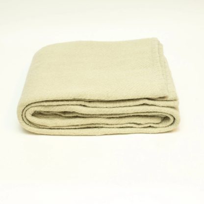 Light beige minimalist blend throw blanket