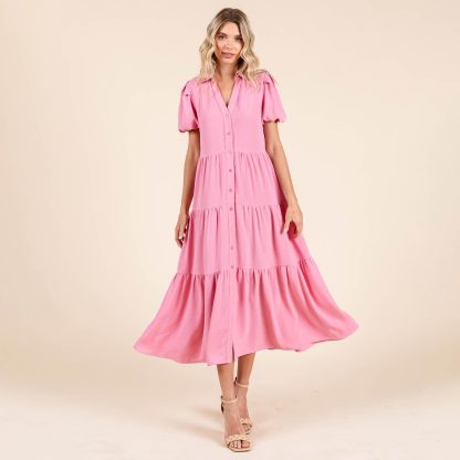 Retro sweet girl style shirt collar cake dress - Image 6
