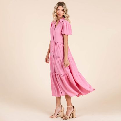 Retro sweet girl style shirt collar cake dress - Image 4