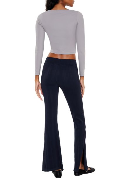 Elastic slim retro flared trousers - Image 2