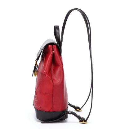 Top-grain cowhide embossed backpack - Image 11