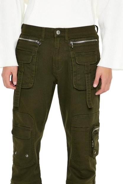 Army Green Hardcore Multi-Pocket Overalls - Image 6
