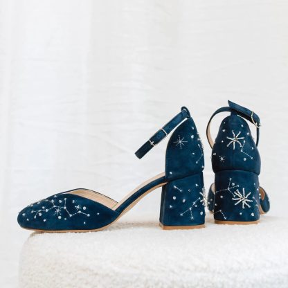 Galaxy Wandering Embroidered Chunky Heel Sandals - Image 5