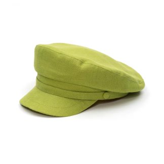 Light Green Cotton Vintage Beret