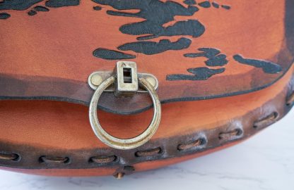 Vintage Sailboat Embossed Leather Crossbody Bag - Image 4