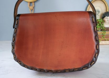 Vintage Sailboat Embossed Leather Crossbody Bag - Image 2