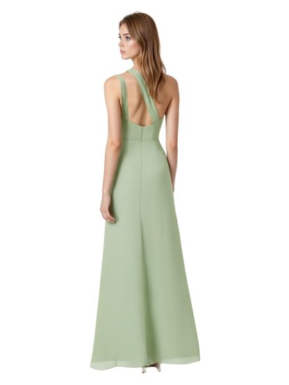 Elegant one-shoulder slit maxi dress - Image 2