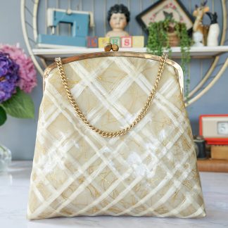Vintage Check Transparent PVC Chain Bag