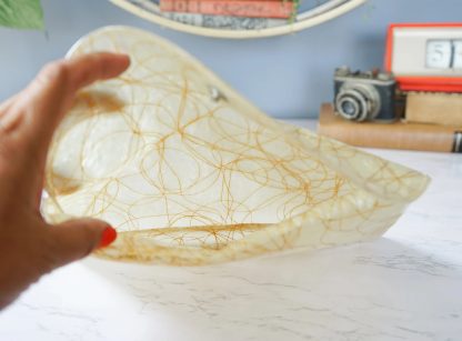 Vintage gilded silk thread and diamond buckle clutch - Image 7