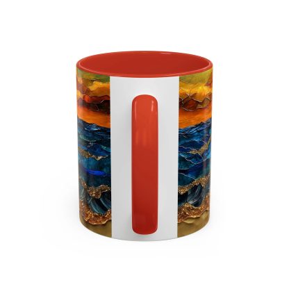 Colored Glass Wave Sunrise Mug - Image 7