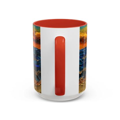 Colored Glass Wave Sunrise Mug - Image 2