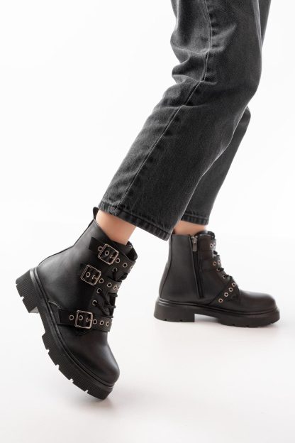 Punk style multi-buckle thick-soled Martin boots - Image 6