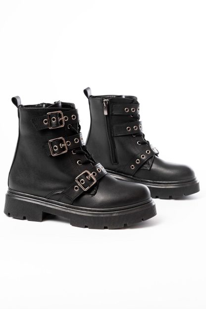 Punk style multi-buckle thick-soled Martin boots - Image 4