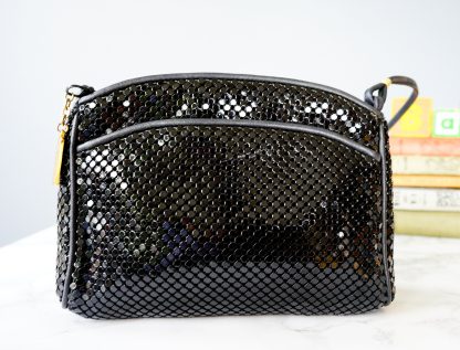 Vintage black sequined crossbody bag - Image 3