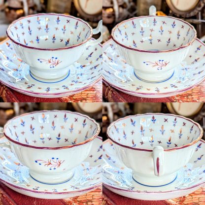 Soft powder blue bone china cup and saucer set - Image 3
