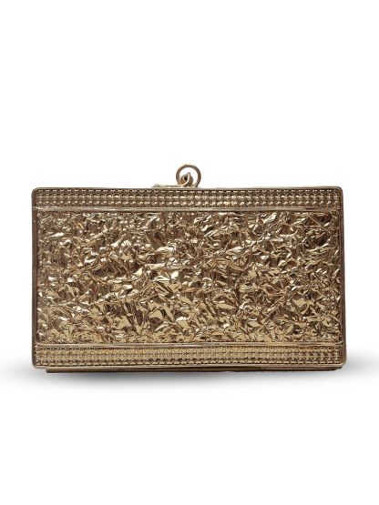 Vintage Metal 3D Floral Evening Bag - Image 3